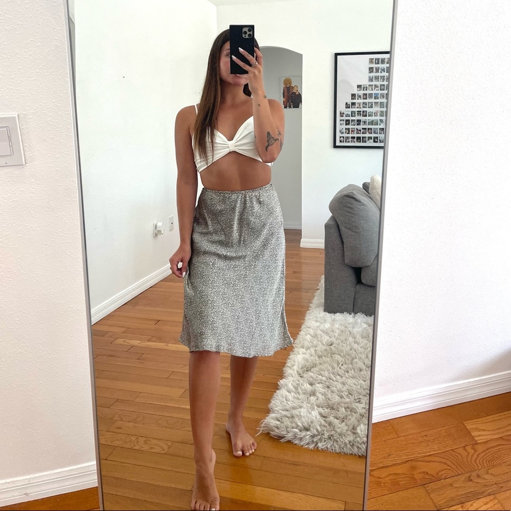 Silk Midi Skirt